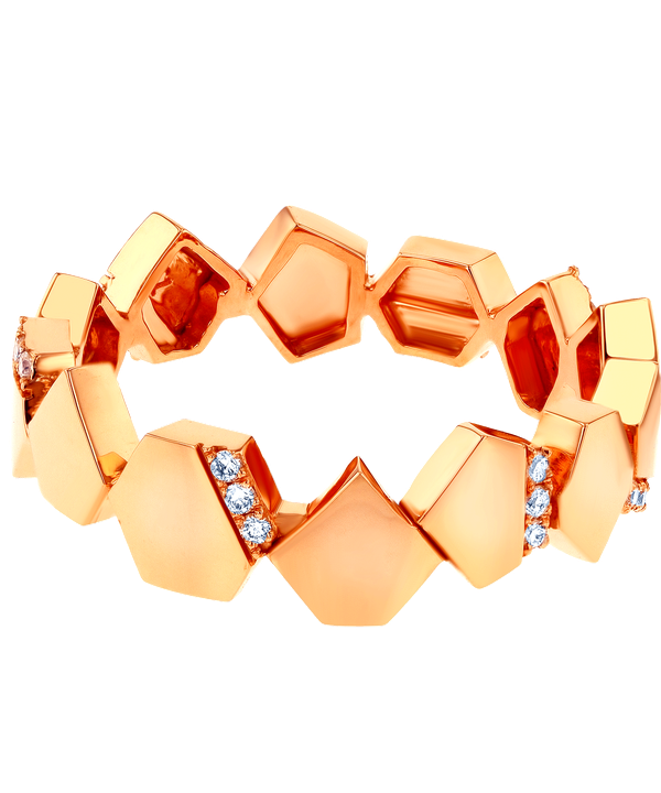 Frost Diamond Ring in 18K Rose Gold