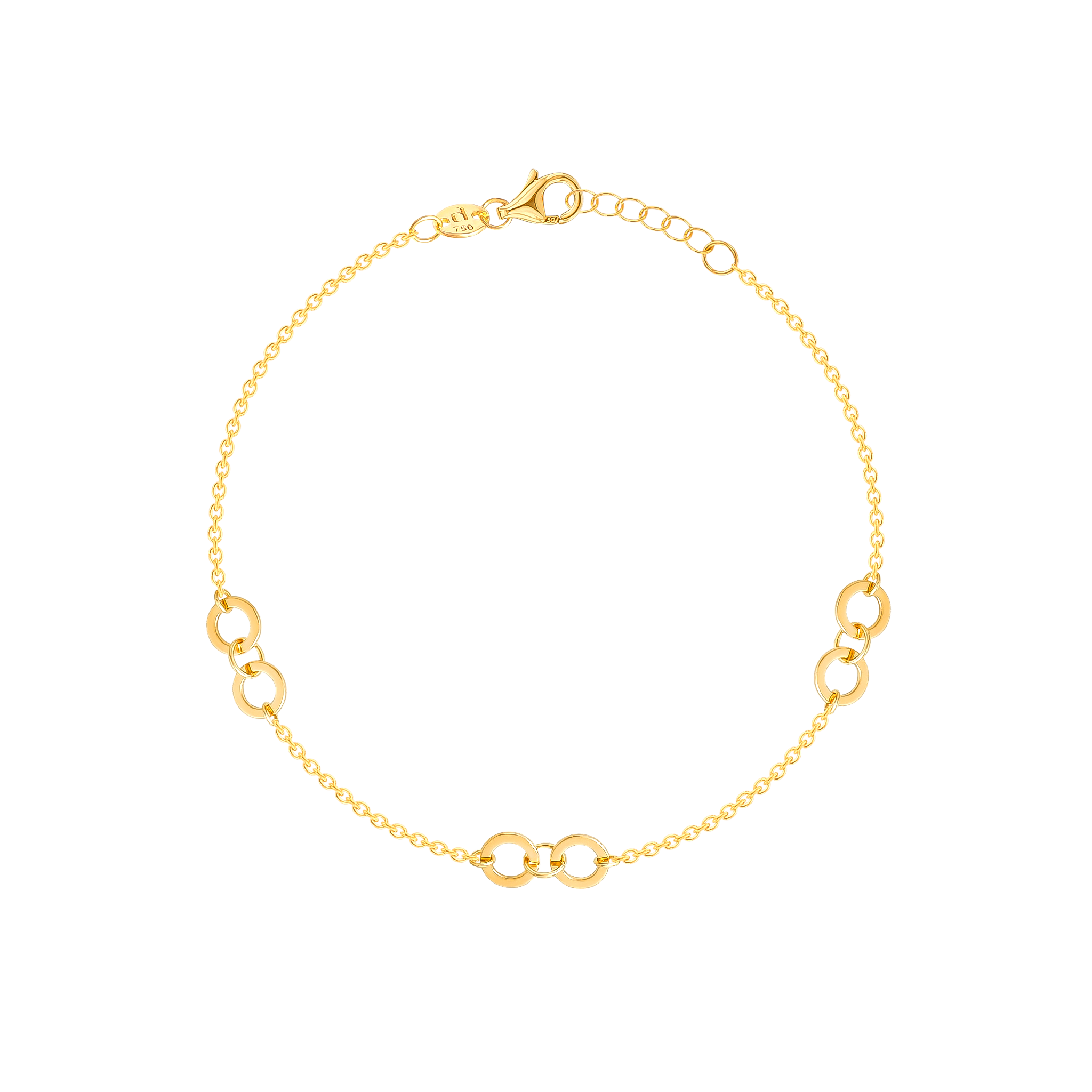 Galeria Disc 18k Yellow Gold Bracelet