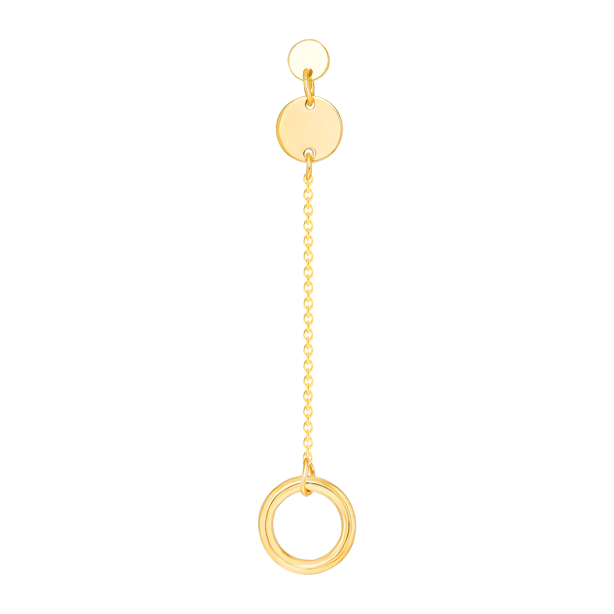 Galeria Disc 18k Yellow Gold Earrings
