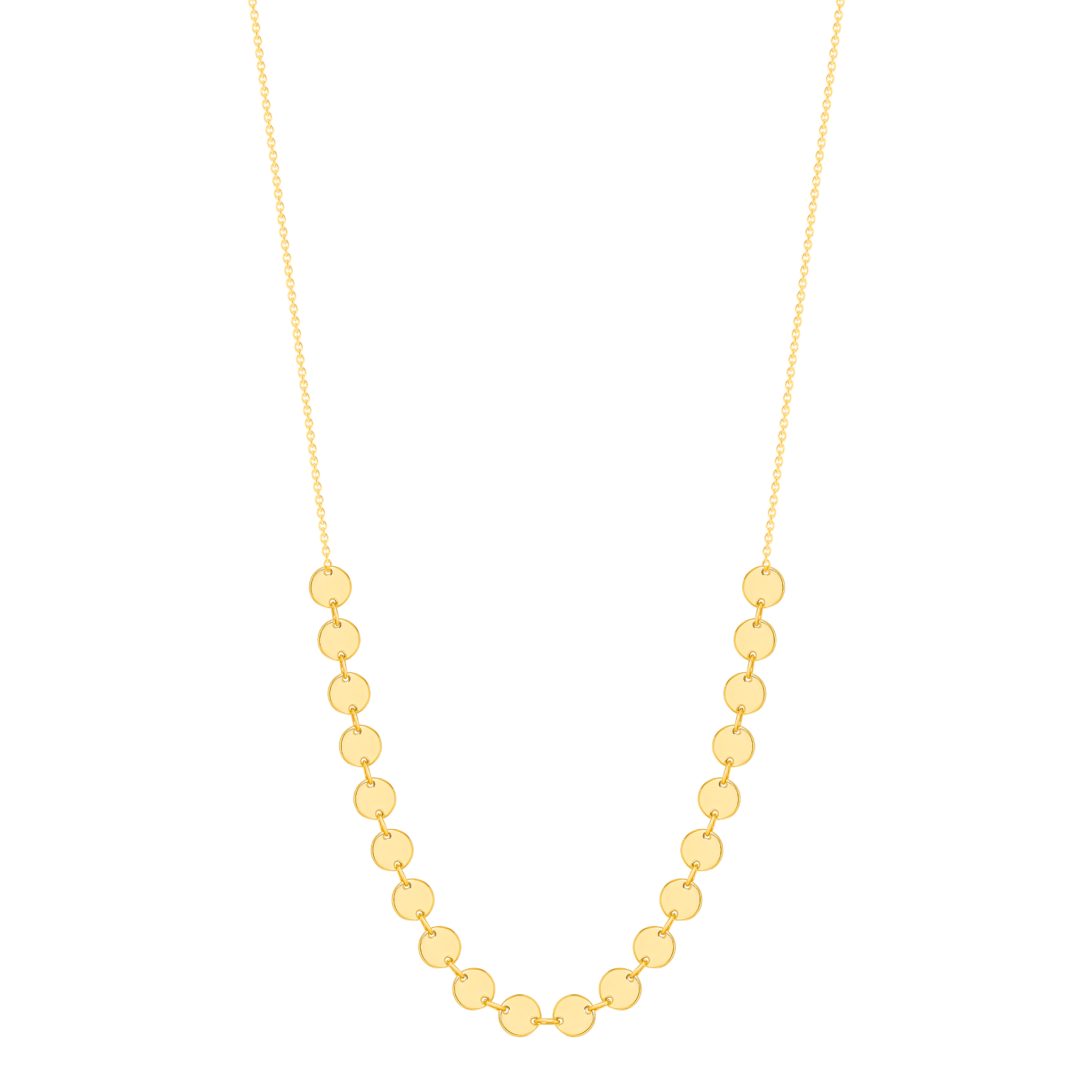 Galeria Disc 18k Yellow Gold Necklace