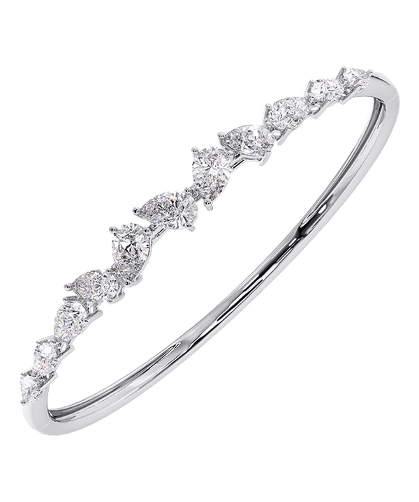 Luxe 5 Carat Lab Grown Diamond Bracelet In 18k White Gold