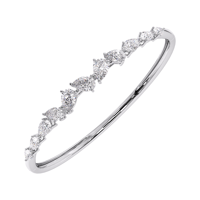 Luxe 5 Carat Lab Grown Diamond Bracelet In 18k White Gold