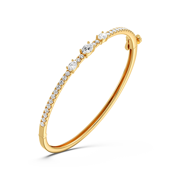 Luxe 1 Carat Lab Grown Diamond Bracelet In 18k Yellow Gold