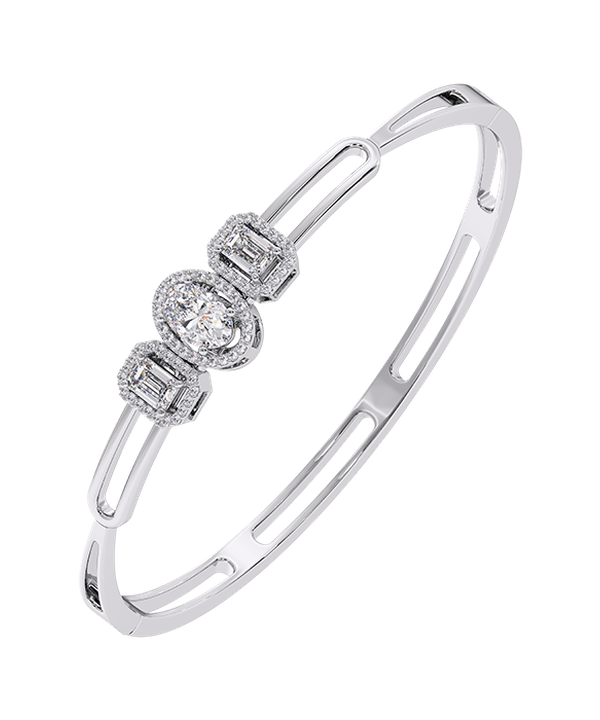 Luxe 2 Carat Lab Grown Diamond Bracelet In 18k White Gold