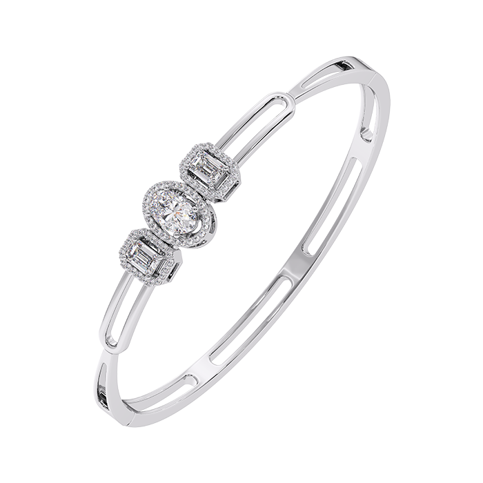 Luxe 2 Carat Lab Grown Diamond Bracelet In 18k White Gold