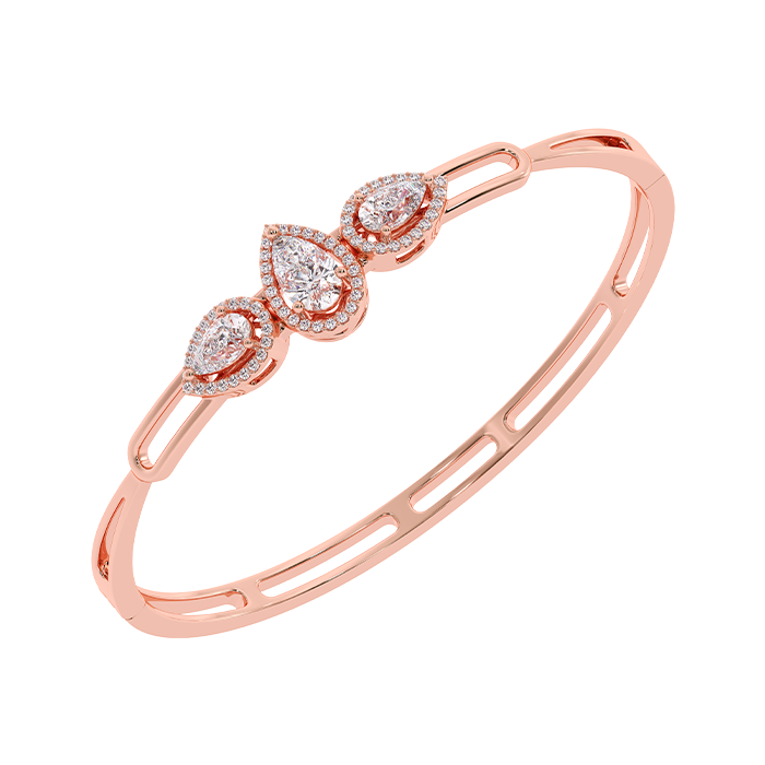 Luxe 2 Carat Lab Grown Diamond Bracelet In 18k Rose Gold