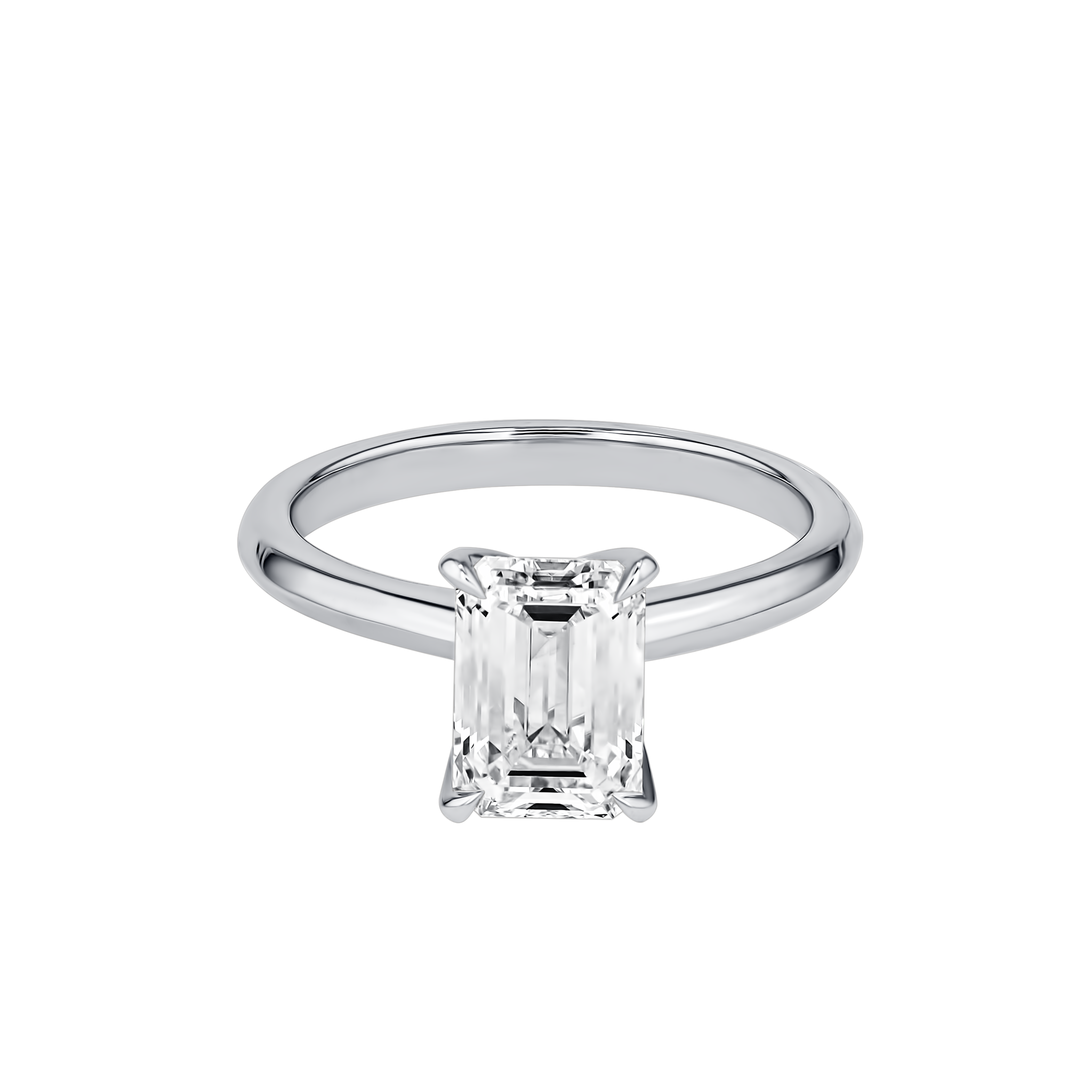 Brilliant Diamond Ring In 18K White Gold