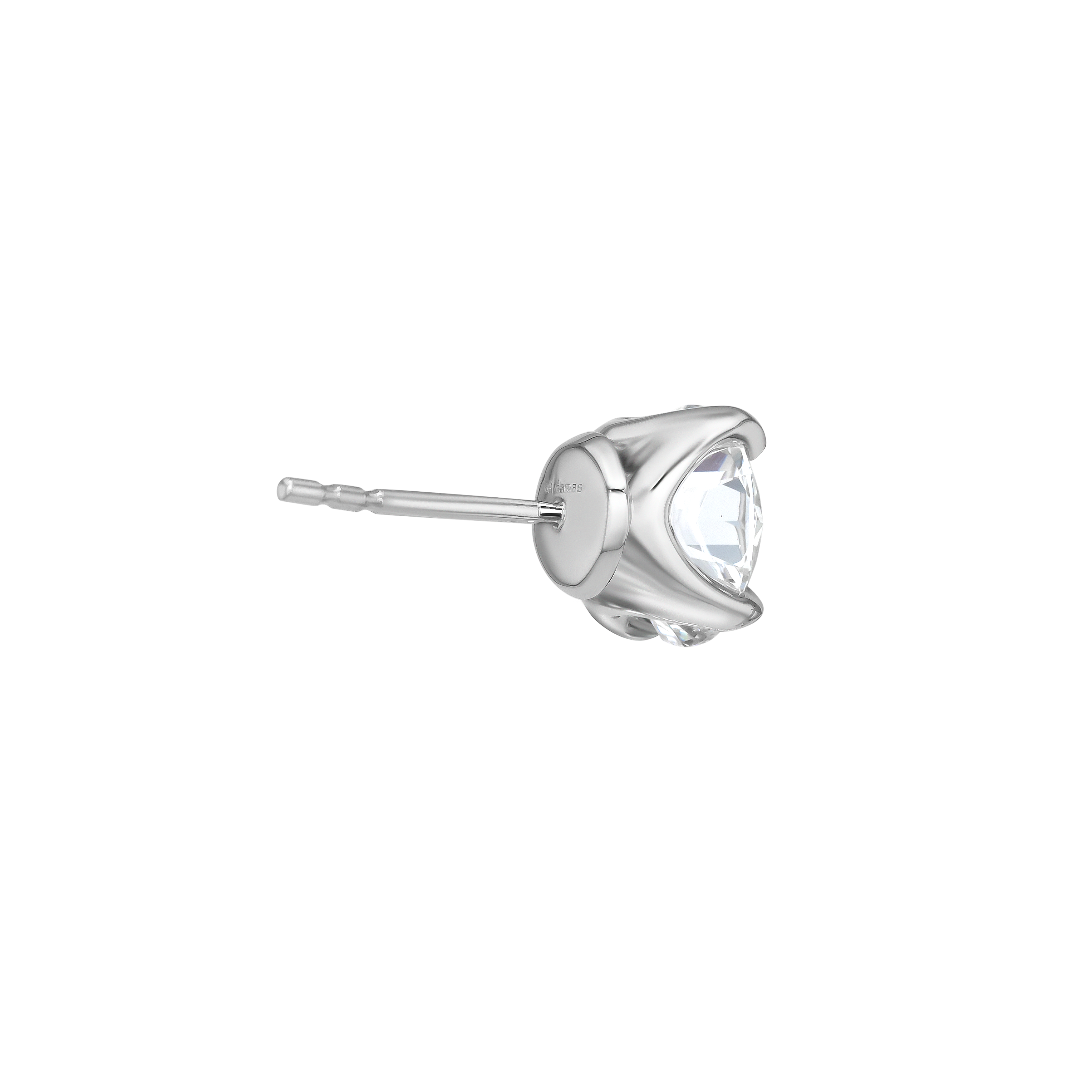 Brilliant 4 Carat Lab Grown Diamond Stud Earrings In 18k White Gold