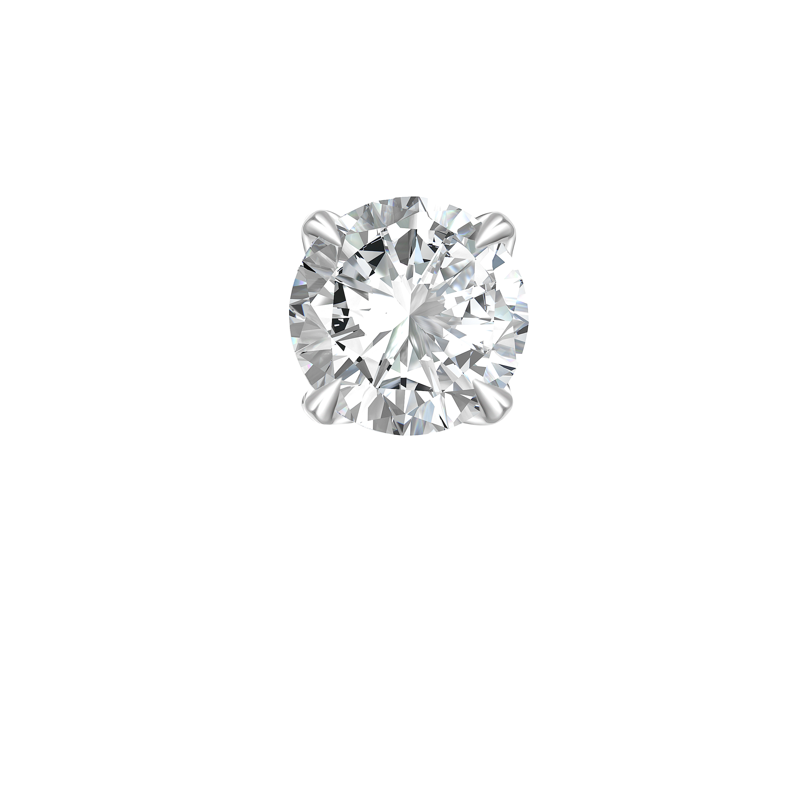 Brilliant 4 Carat Lab Grown Diamond Stud Earrings In 18k White Gold