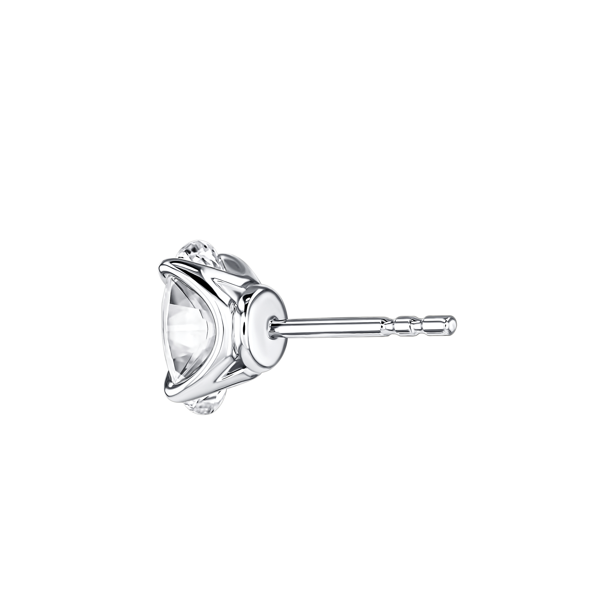 Brilliant Diamond Earrings In 18K White Gold