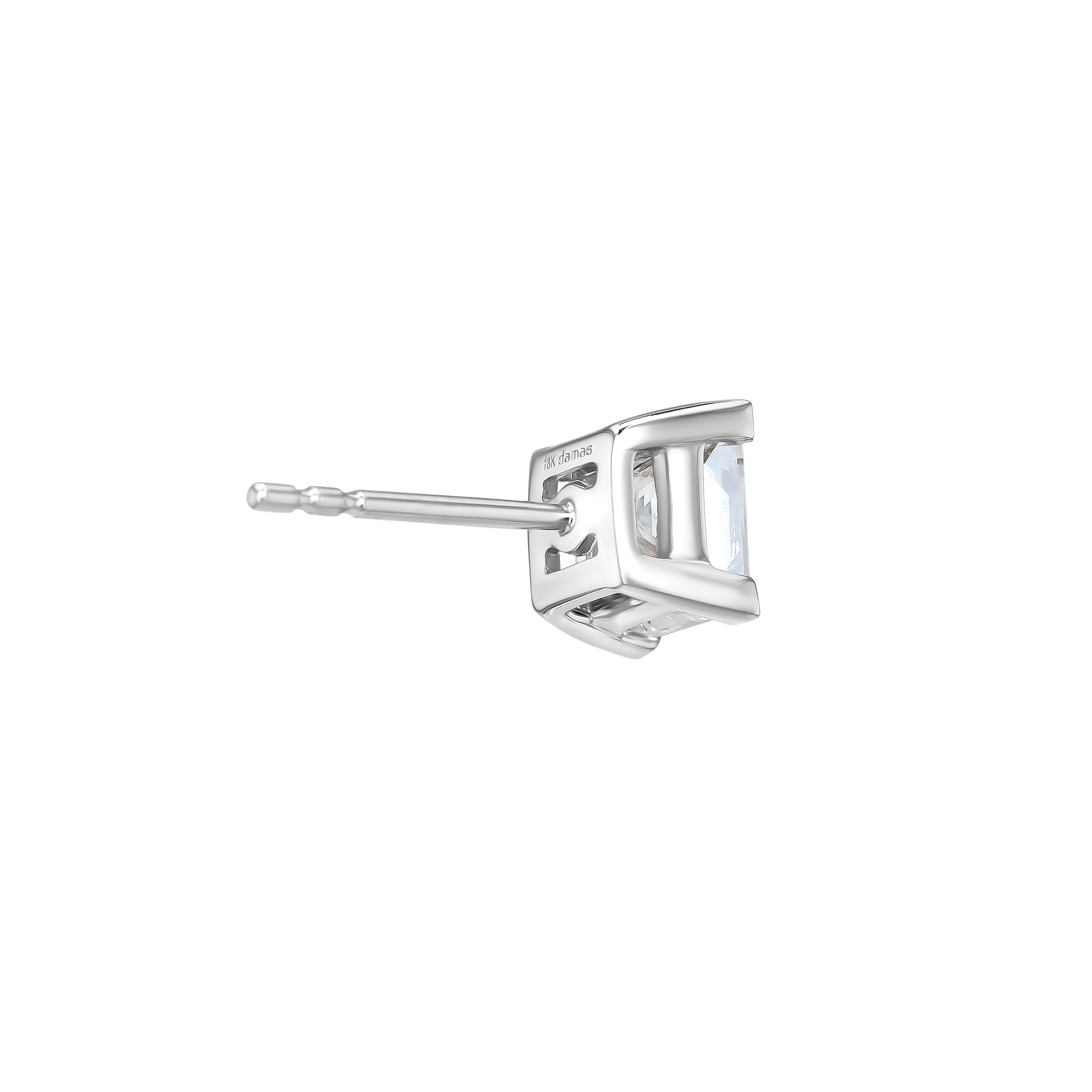 Brilliant 2 Carat Lab Grown Diamond Stud Earrings In 18k White Gold