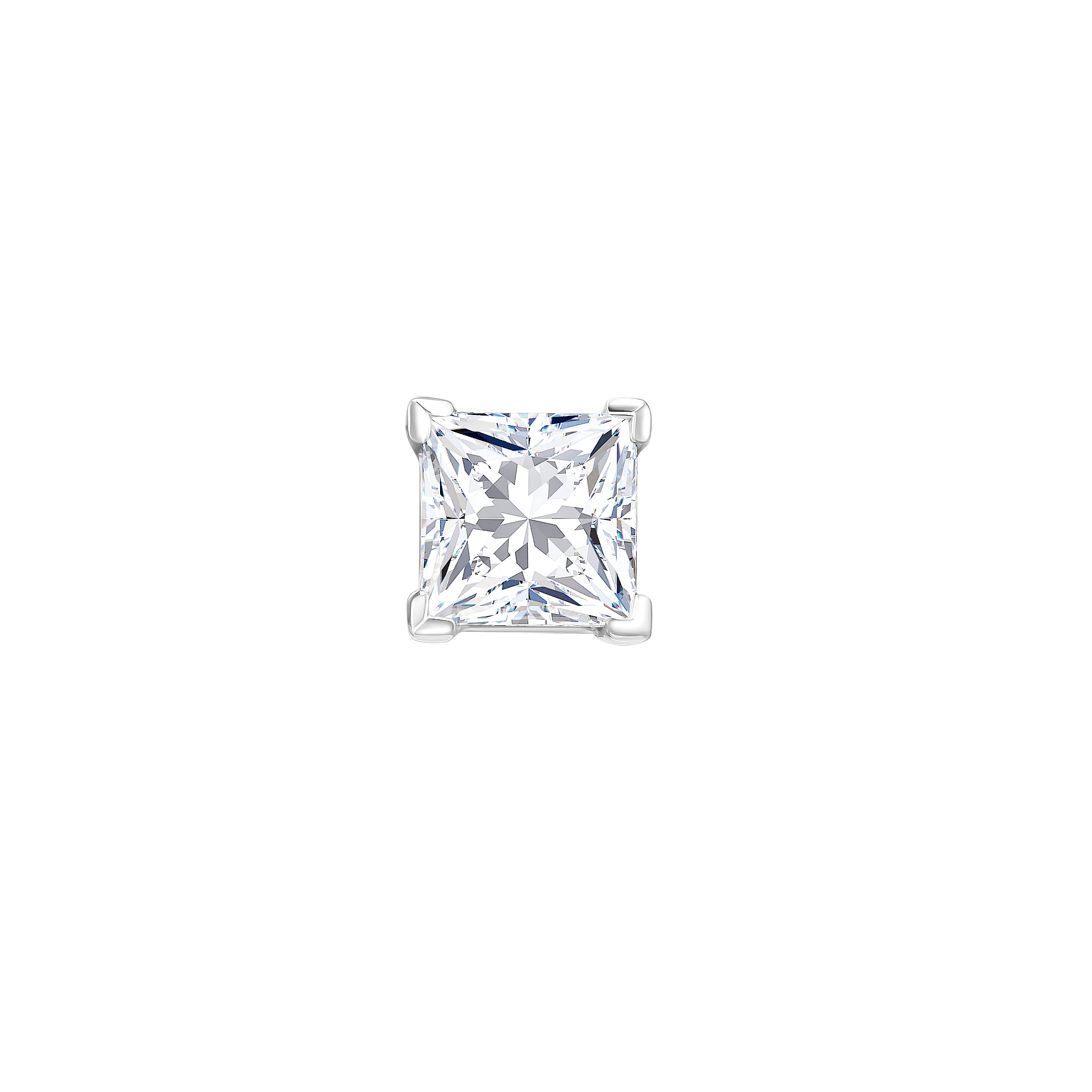 Brilliant 2 Carat Lab Grown Diamond Stud Earrings In 18k White Gold