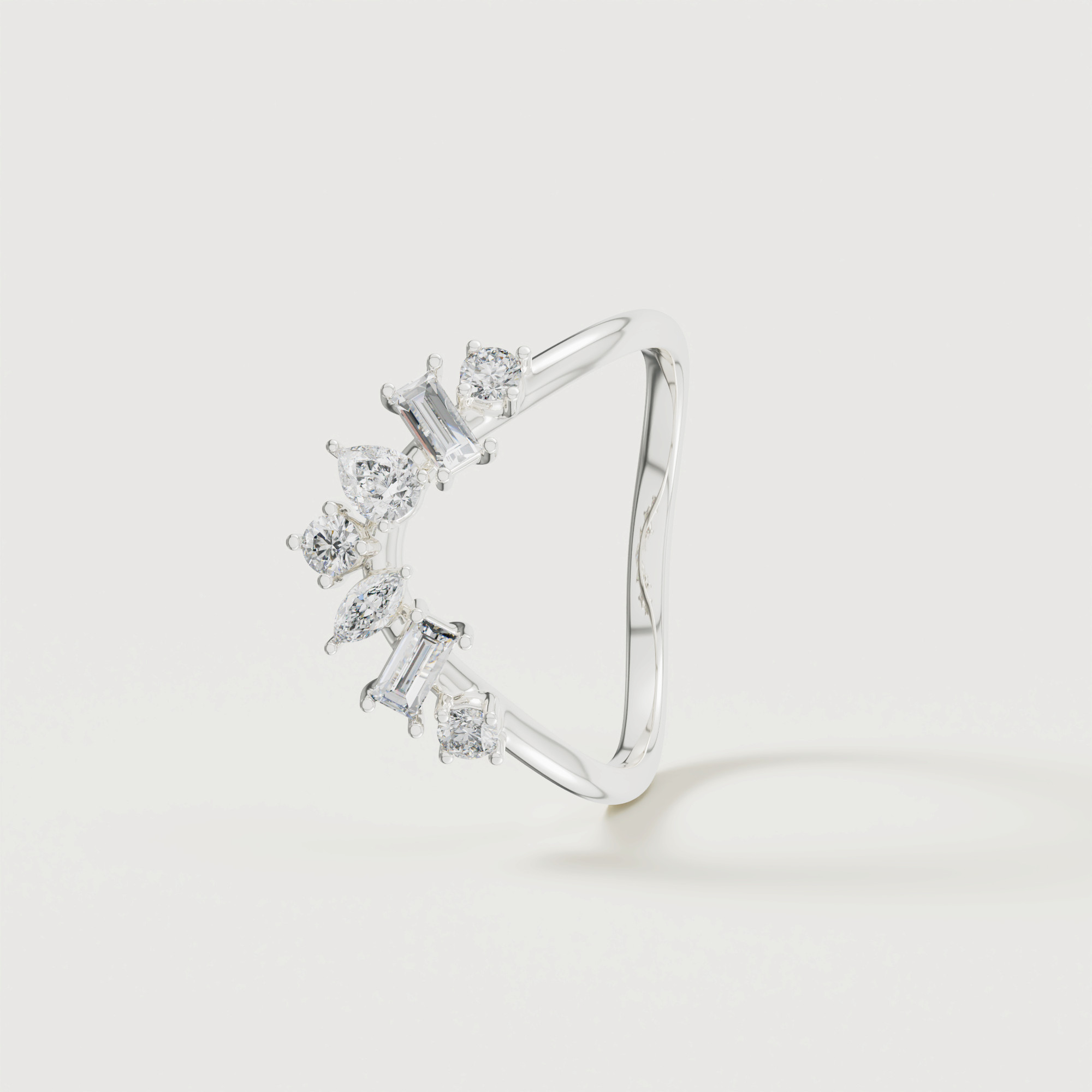 Sparkles 18k White Gold Diamond Ring