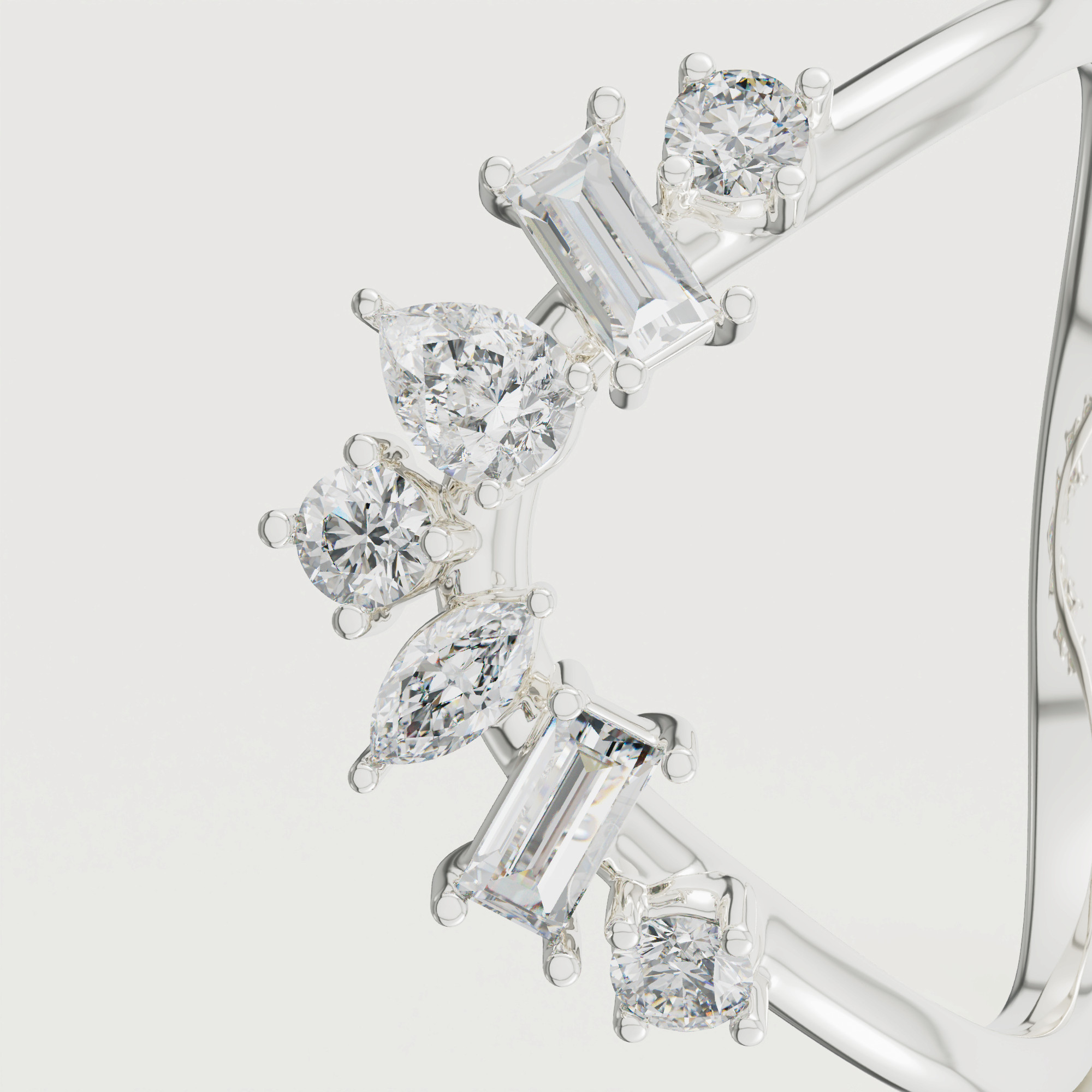 Sparkles 18k White Gold Diamond Ring