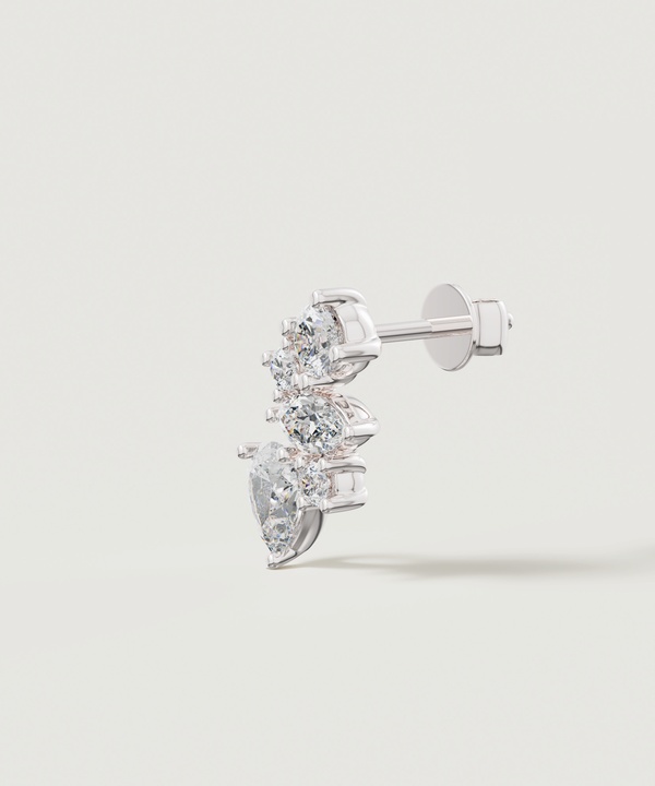Sparkles 18k White Gold Diamond Earrings