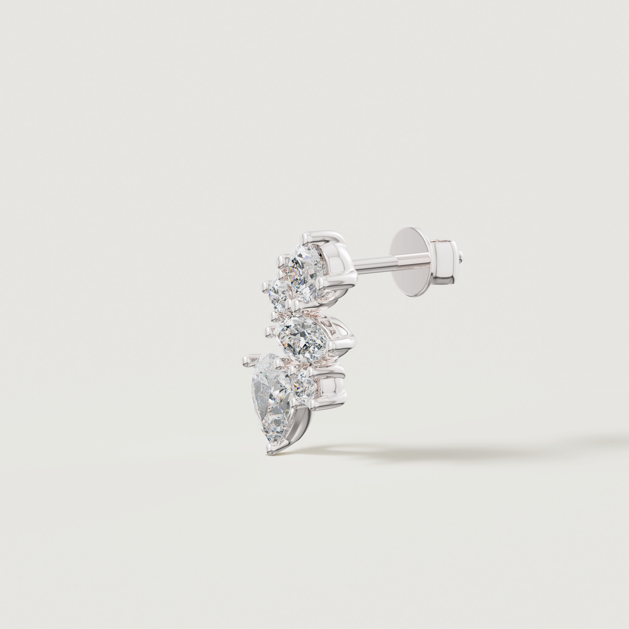 Sparkles 18k White Gold Diamond Earrings