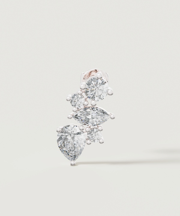 Sparkles 18k White Gold Diamond Earrings