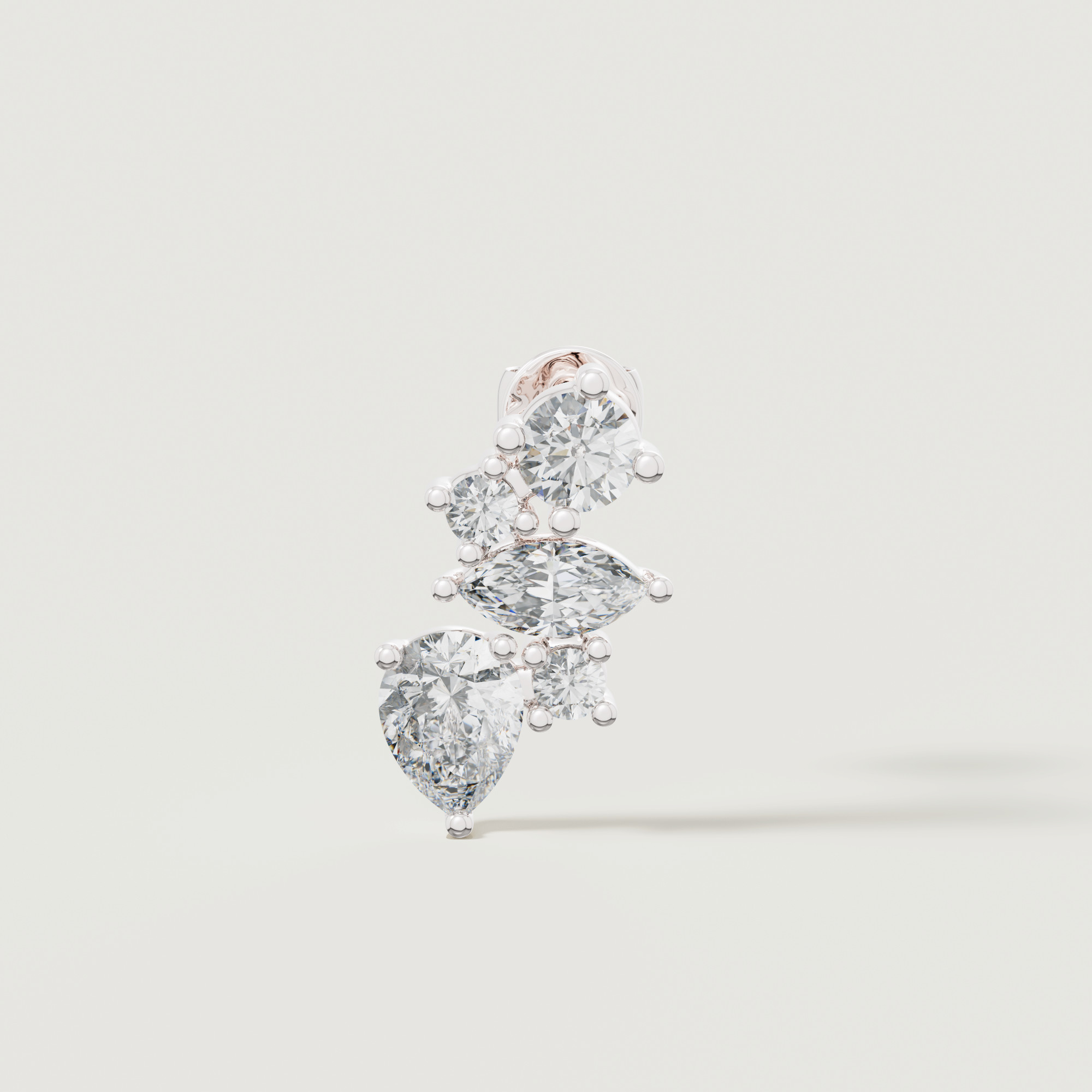 Sparkles 18k White Gold Diamond Earrings