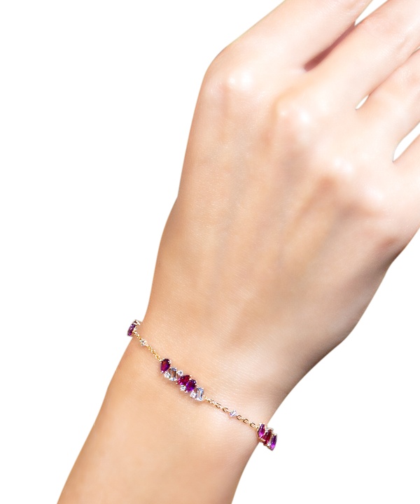 Flare Semi Precious Bracelet In 18k Rose Gold