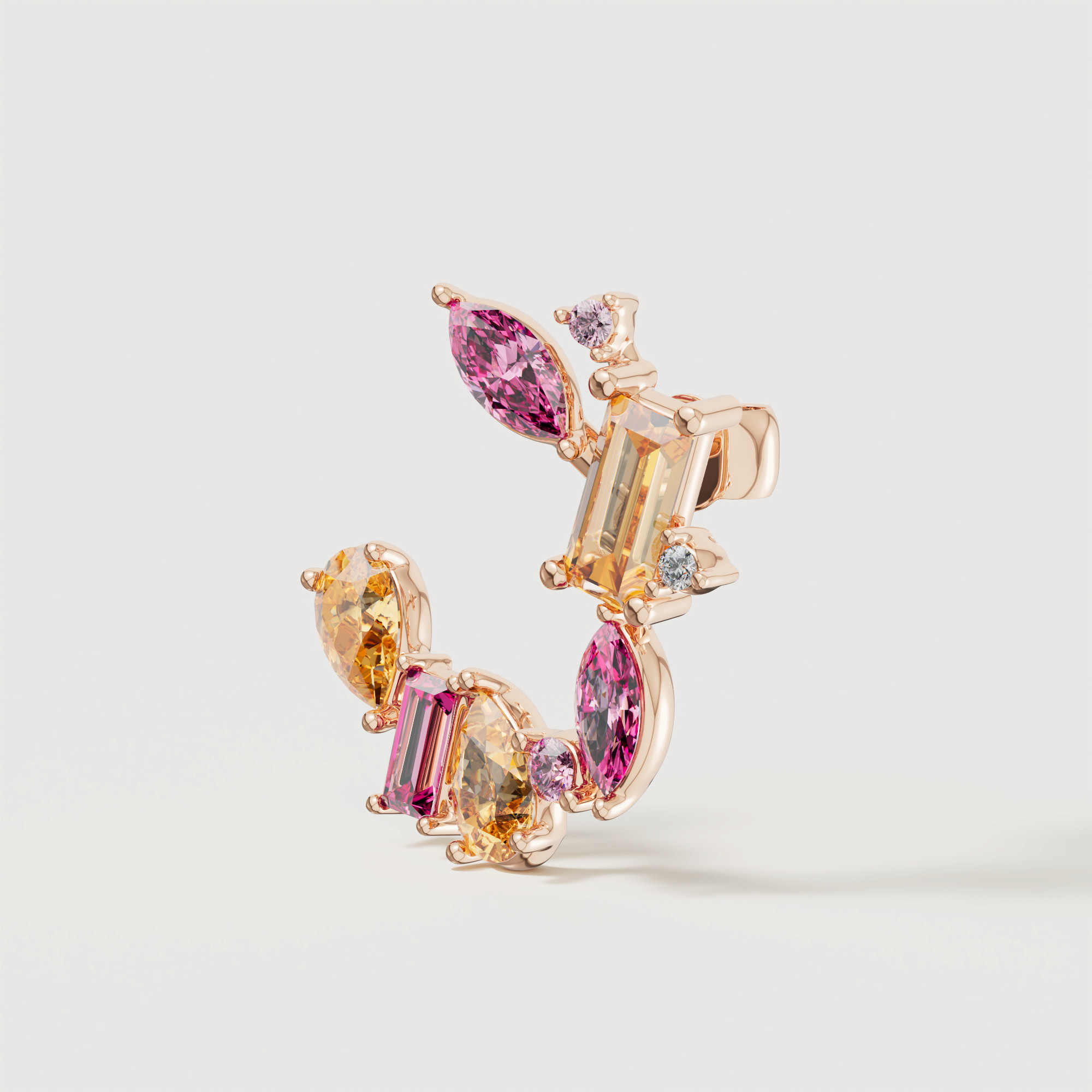 Sparks Open Hoop Earrings 18k Rose Gold