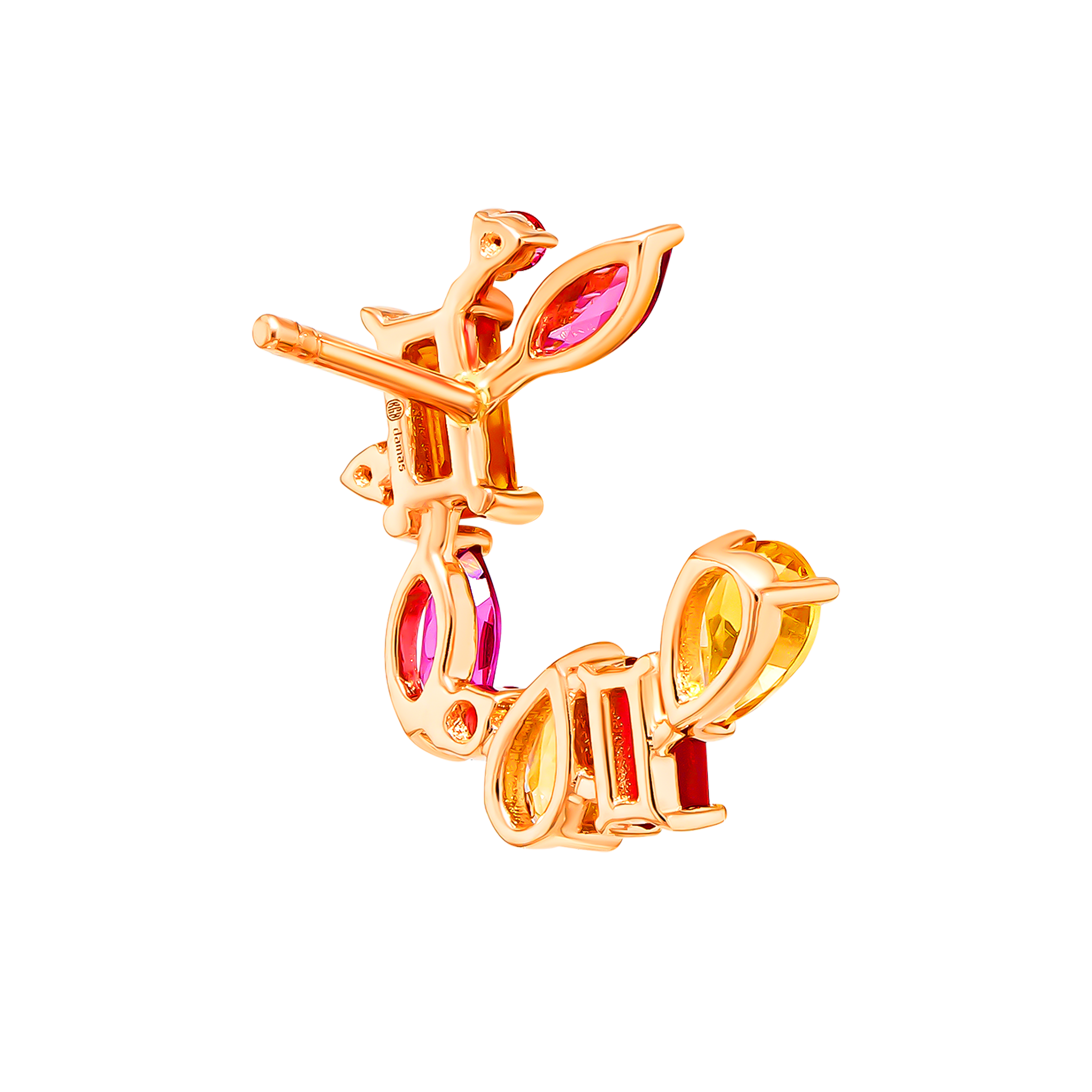Sparks Open Hoop Earrings 18k Rose Gold