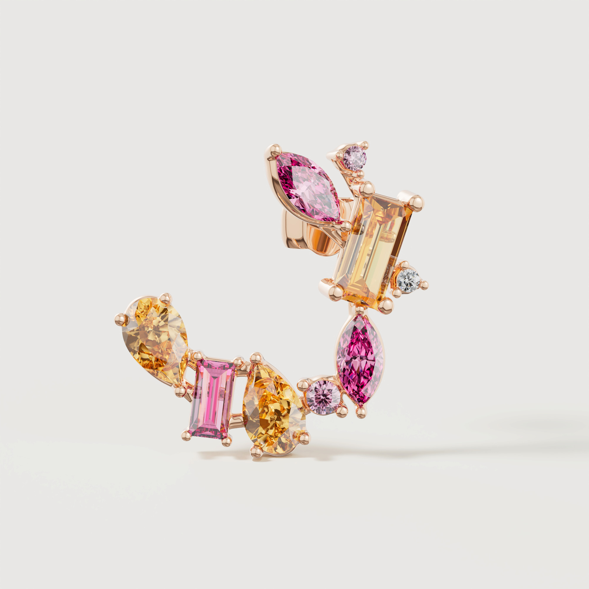 Sparks Open Hoop Earrings 18k Rose Gold