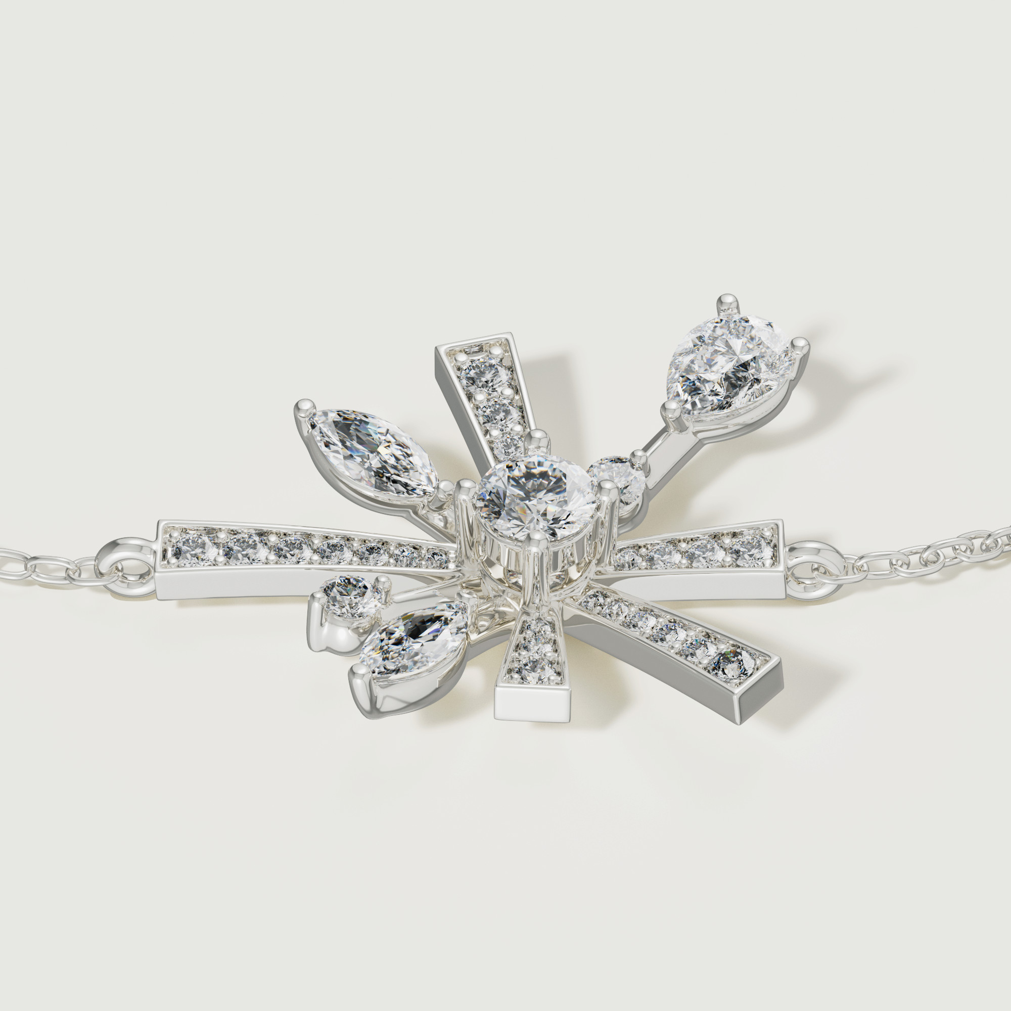 Sparkles 18k White Gold Diamond Bracelet