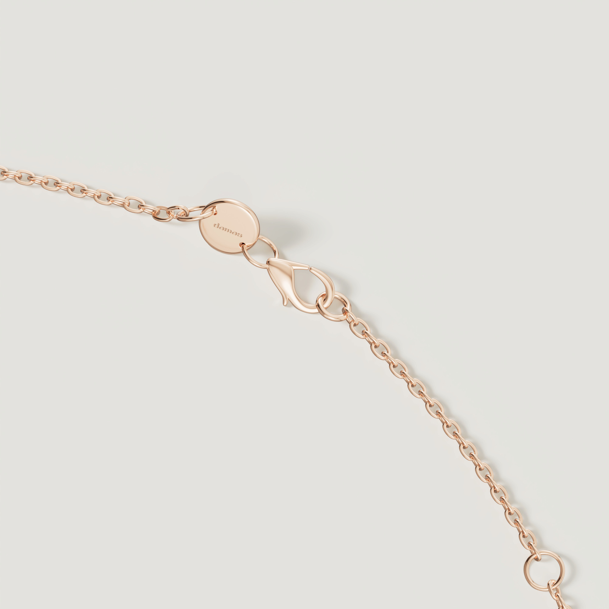 Sparks 8 Petals Flower Coloured Gemstones & Diamond Necklace 18k Rose Gold