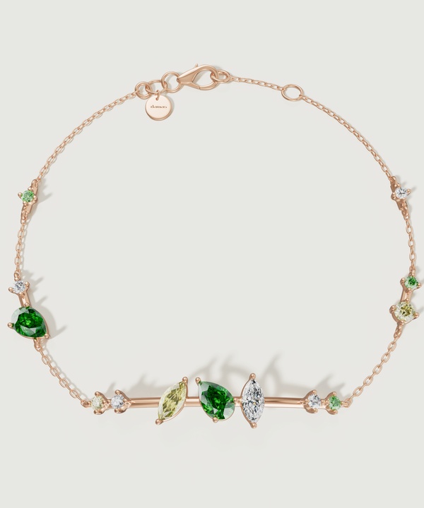 Fiesta Diamond And Precious Gem Bracelet In 18k Rose Gold
