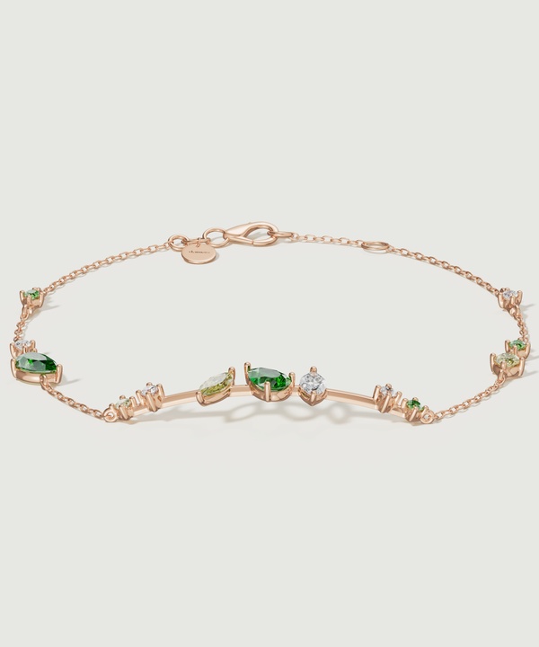 Fiesta Diamond And Precious Gem Bracelet In 18k Rose Gold
