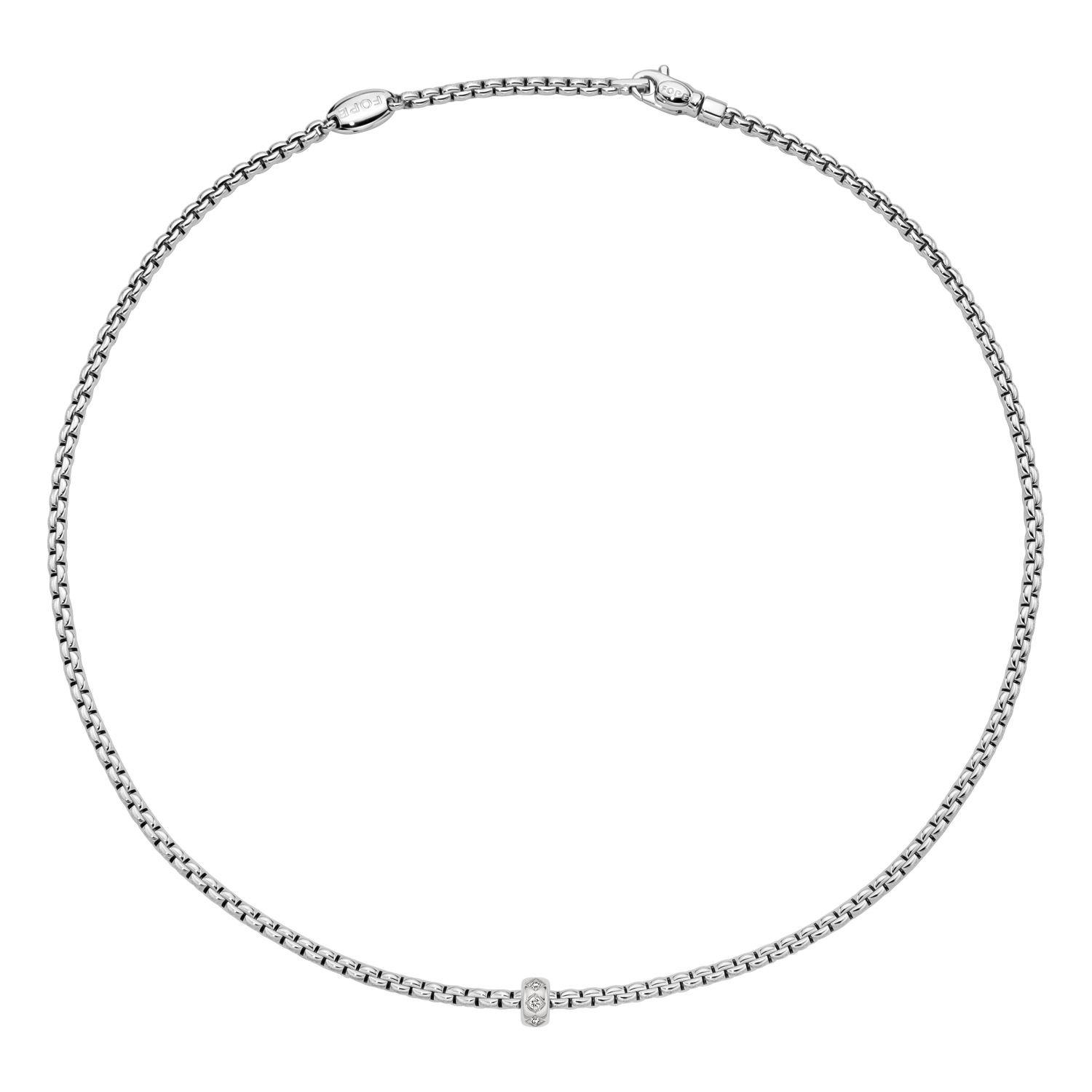 Necklace With Rhombus Set Diamonds