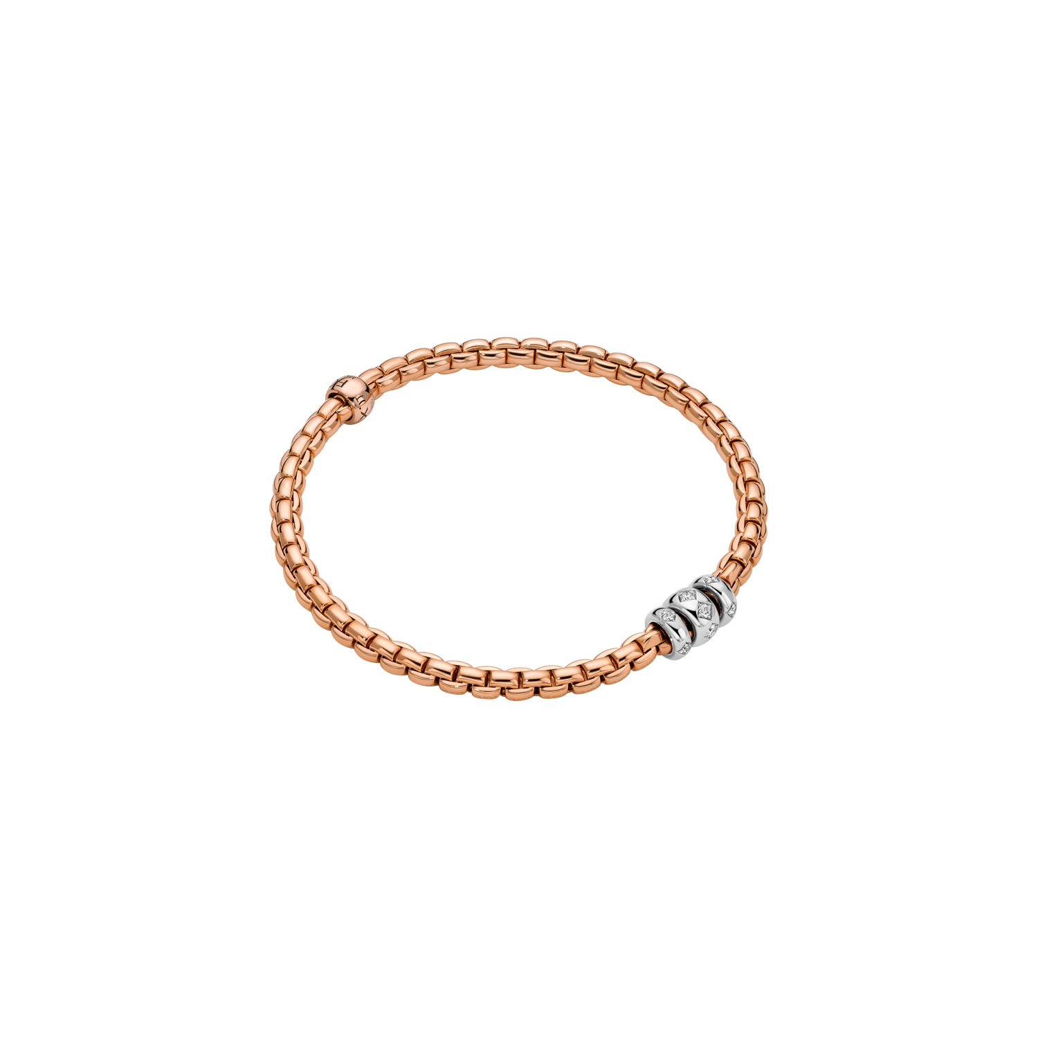 Flex'It Bracelet With Rhombus Set Diamonds