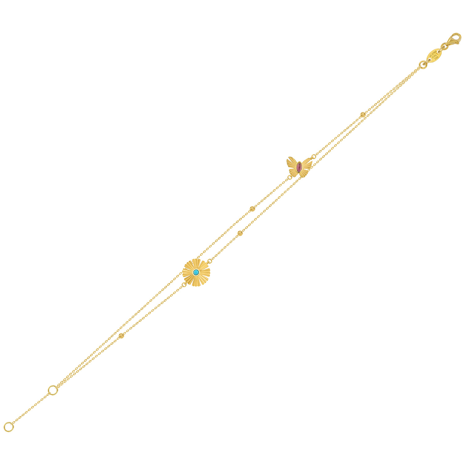 Sunkiss Arfaj Daisy With Butterfly Tiered Anklet