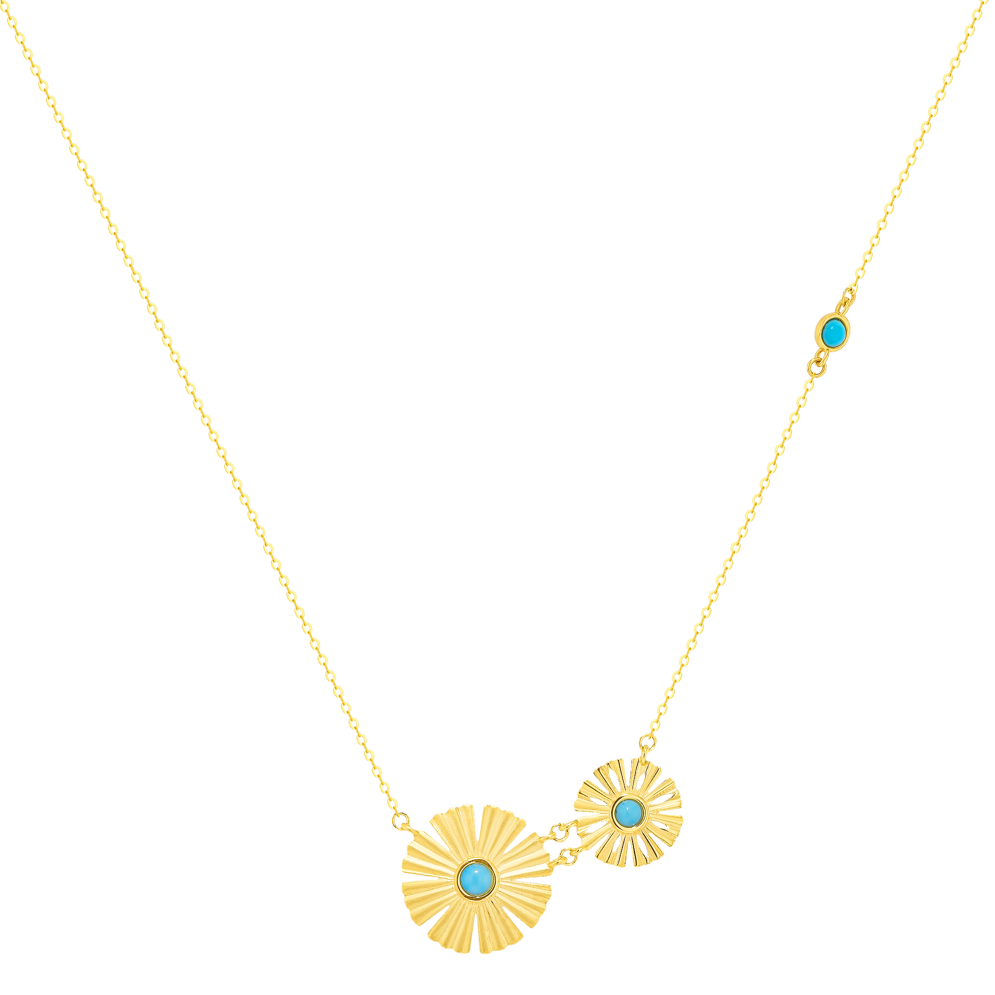 Sunkiss Double Overlapping Arfaj Daisy Necklace