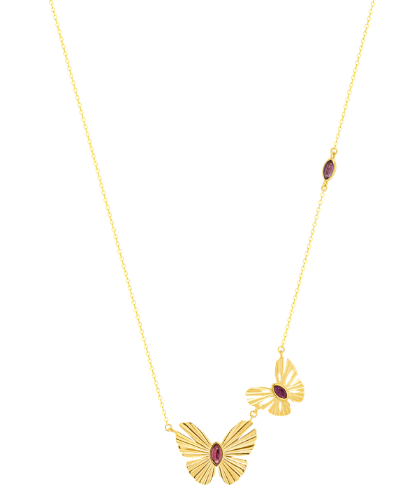Sunkiss Double Overlapping Butterfly Necklace