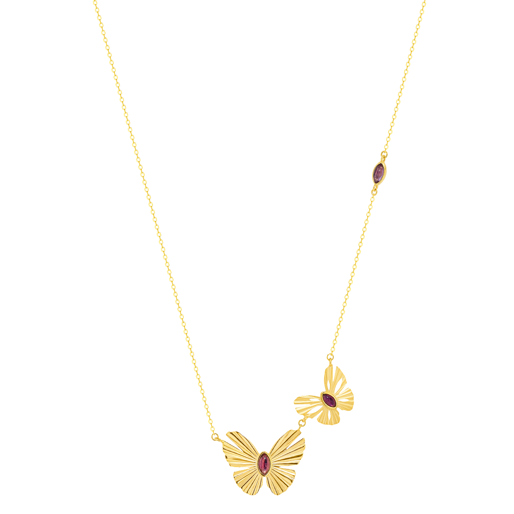 Sunkiss Double Overlapping Butterfly Necklace