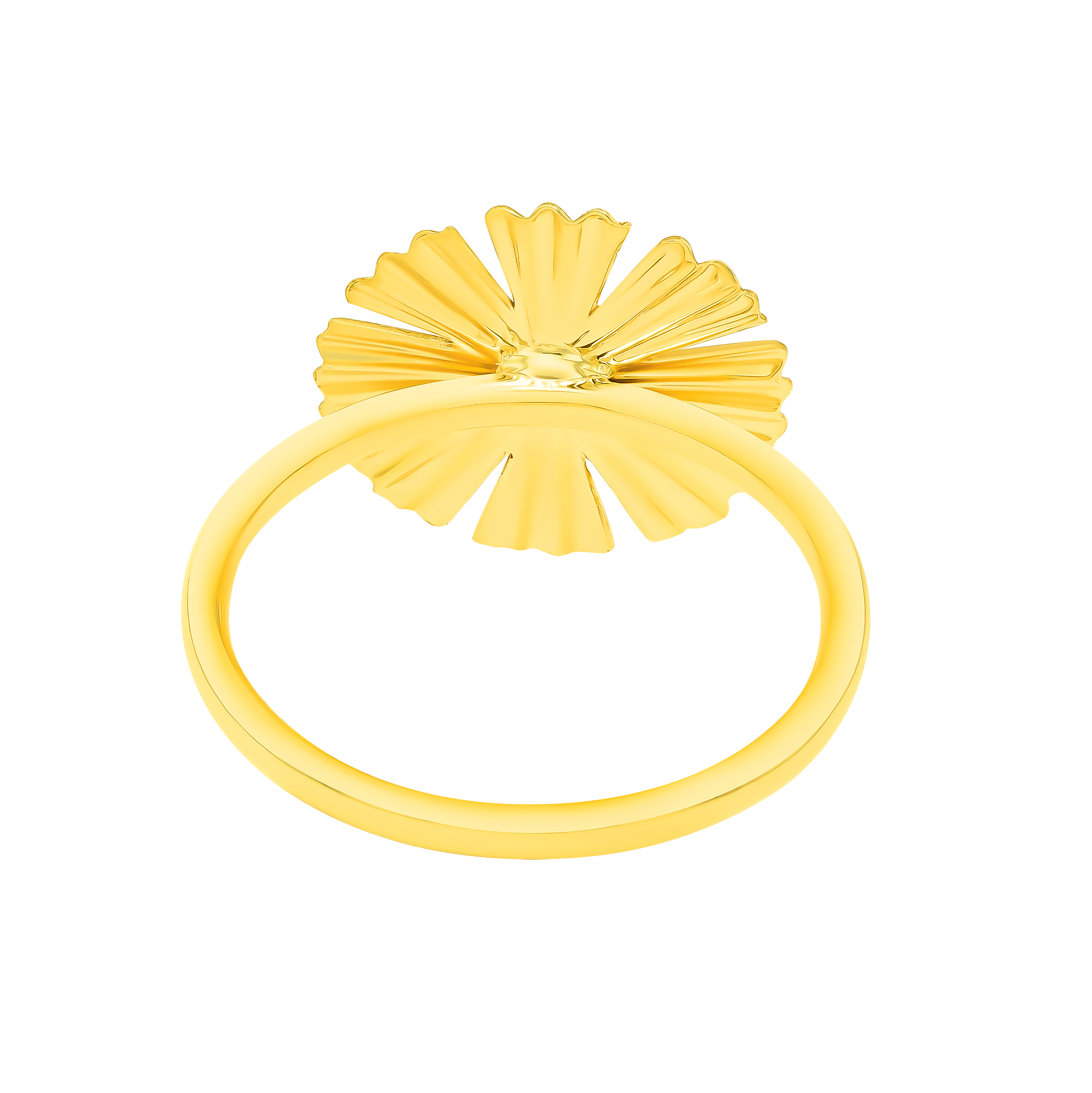 Sunkiss Large Arfaj Daisy Ring In 18k Yellow Gold