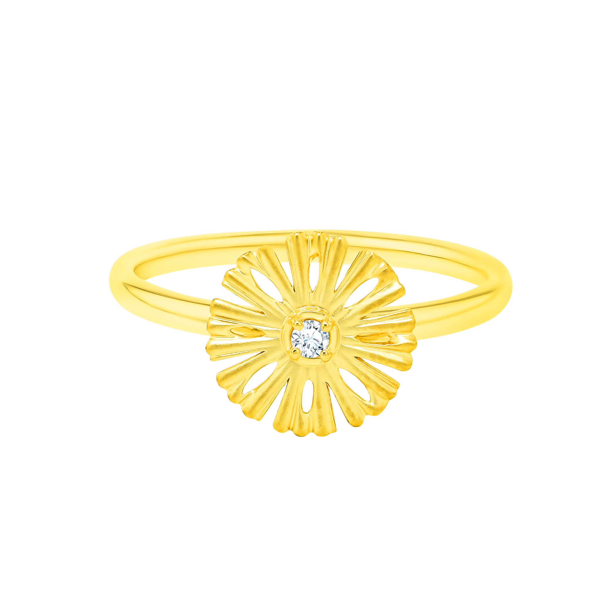 Sunkiss Medium Arfaj Daisy Ring In 18K Yellow Gold