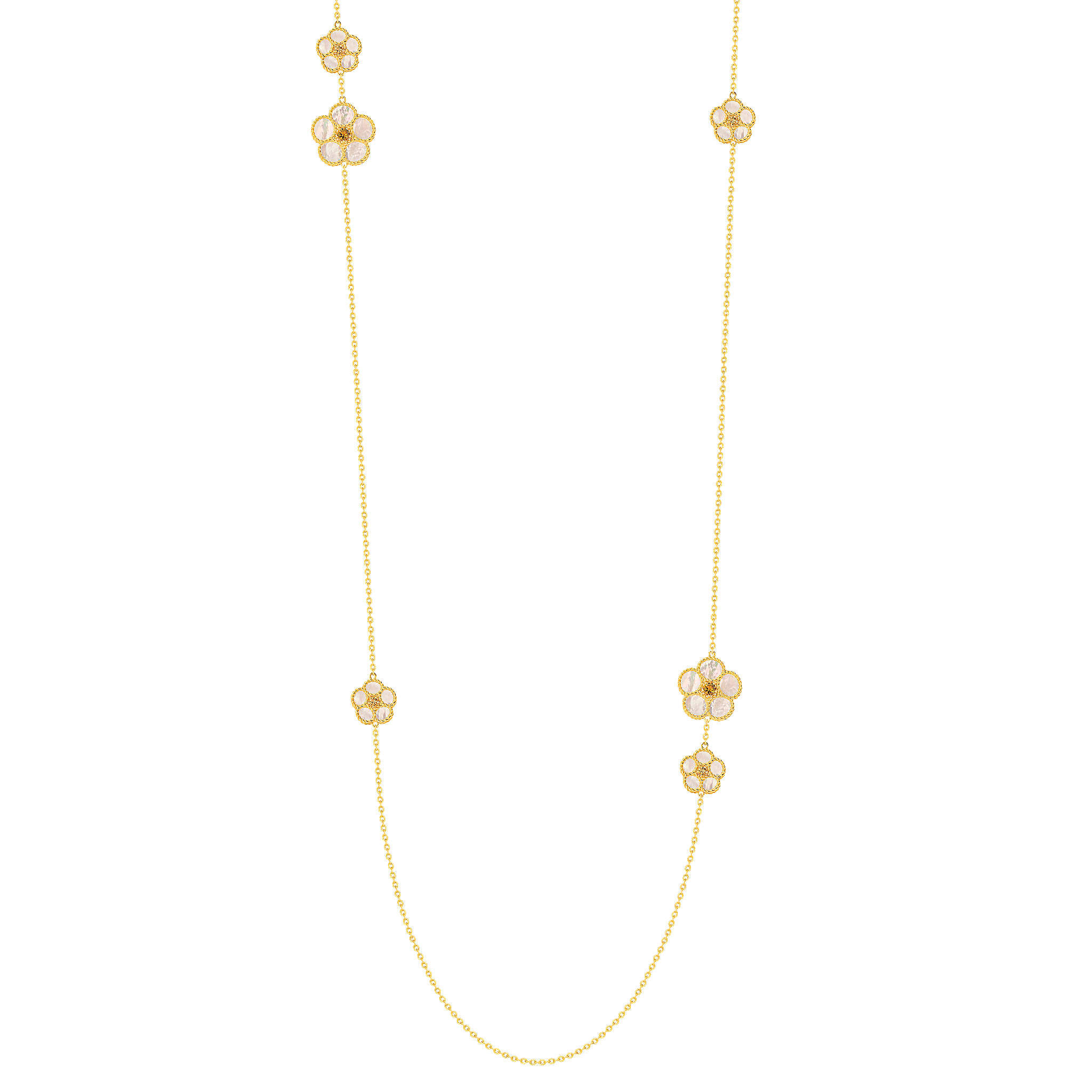 Petali Del Mare Flower Tin Cup Necklace Yellow Gold