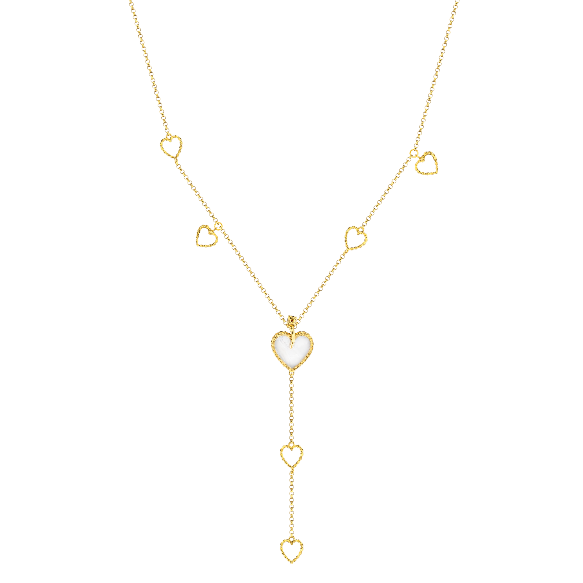 Petali Del Mare Mother of Pearl Necklace in 18K Rose Gold
