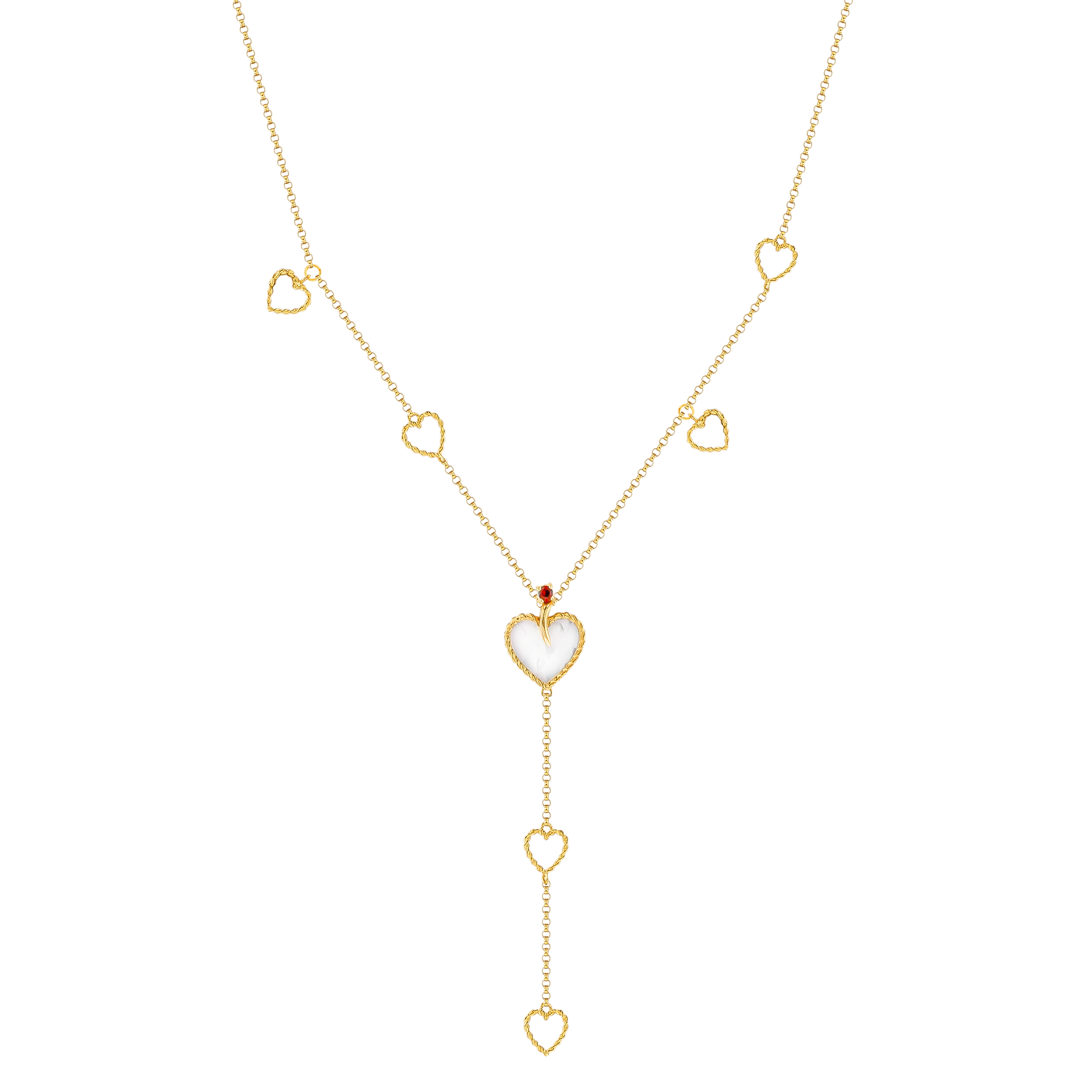 Petali Del Mare Mother of Pearl Necklace in 18K Rose Gold