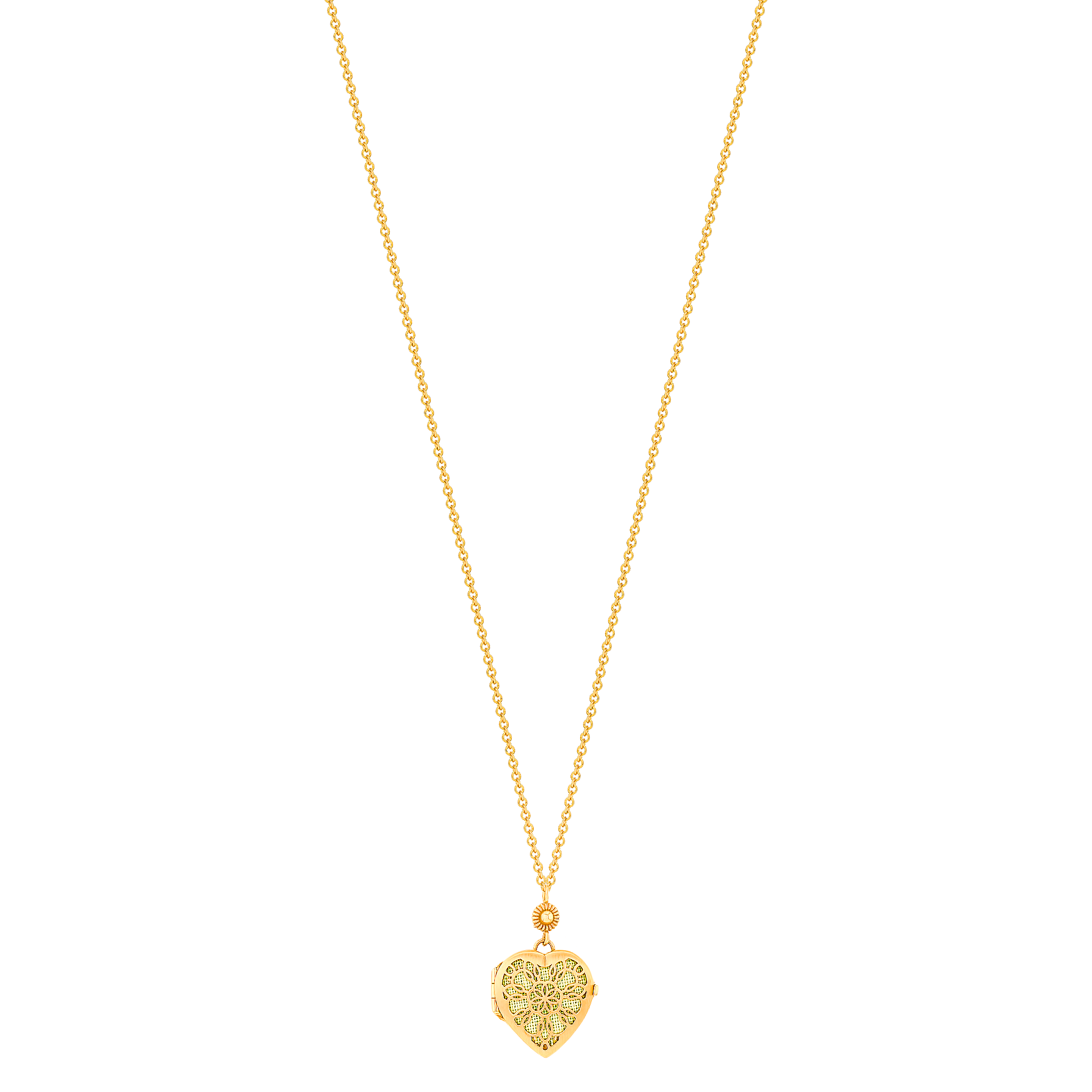 Giardino Heart Necklace 18K Yellow Gold