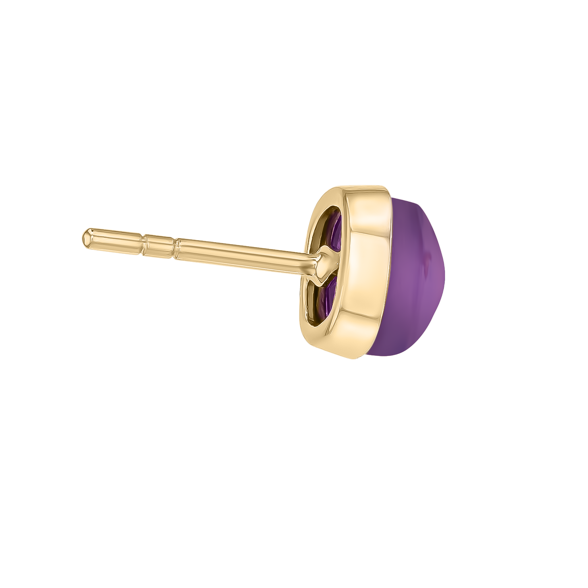 Drops 18k Yellow Gold And Amethyst Earrings