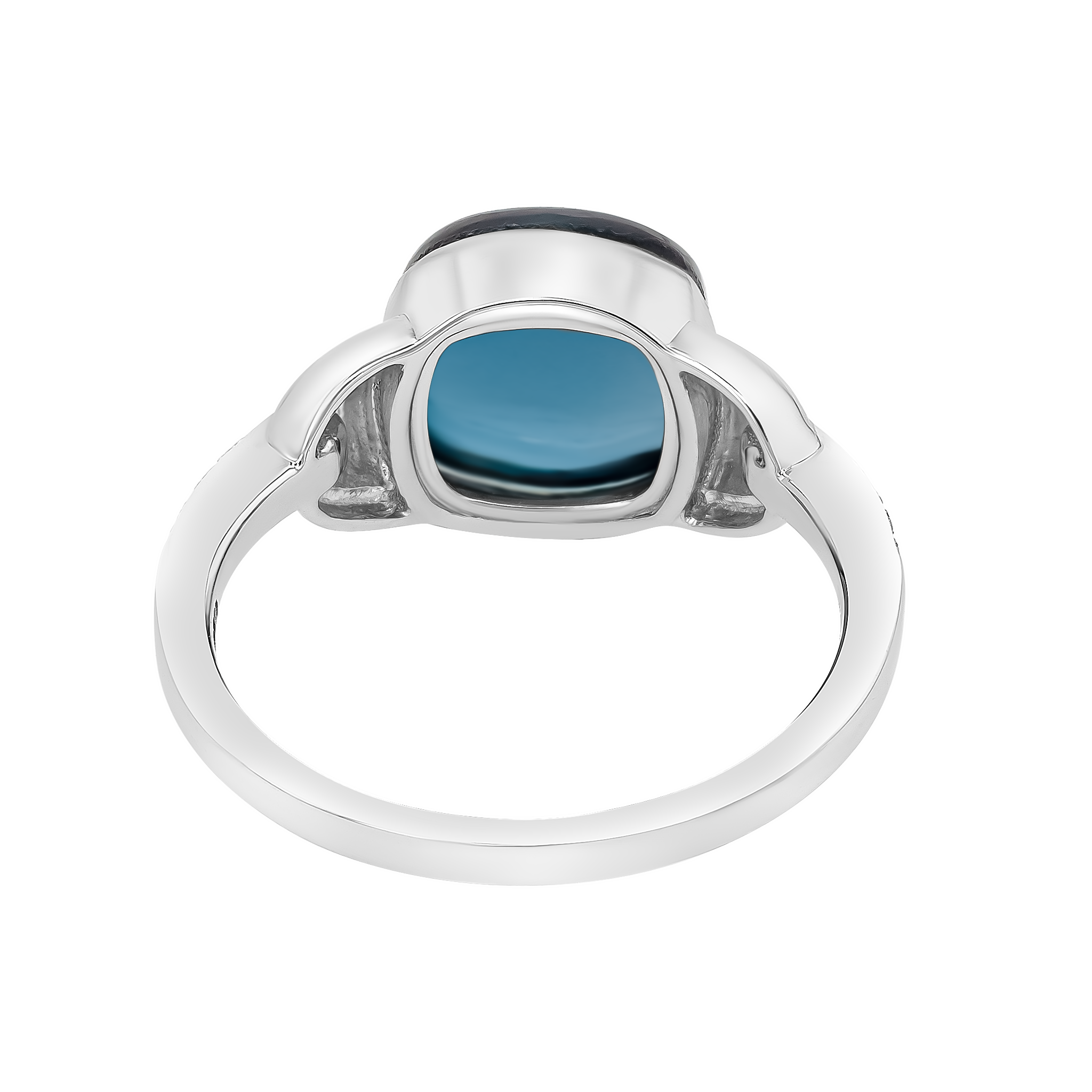 Drops 18K White Gold And London Blue Topaz Ring