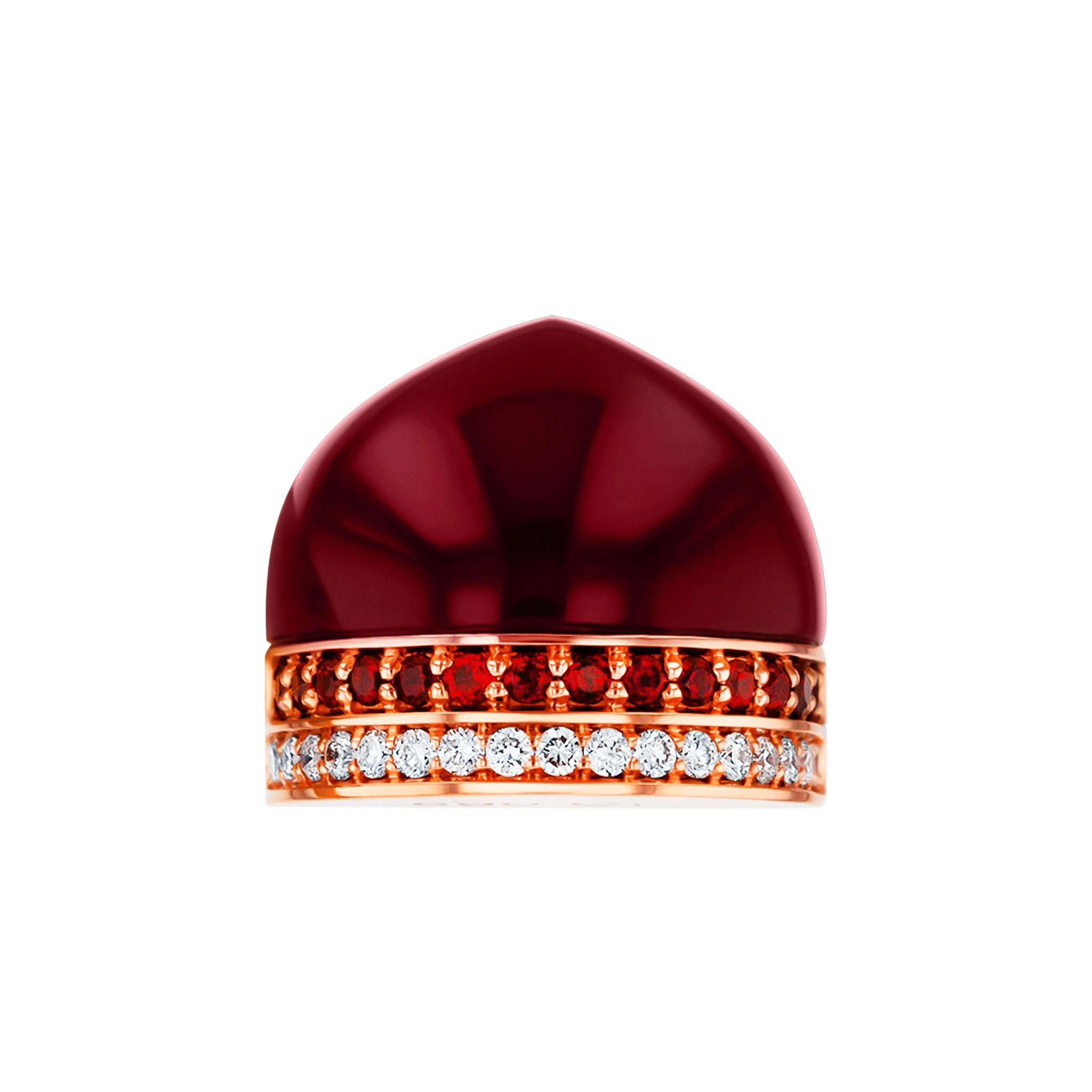 Majesty Garnet And Diamond Stud Earrings