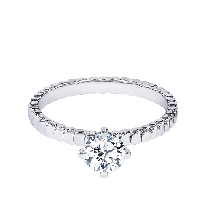 Signature Design 0 4 Carat Round Brilliant Diamond Engagment Ring Discs Band