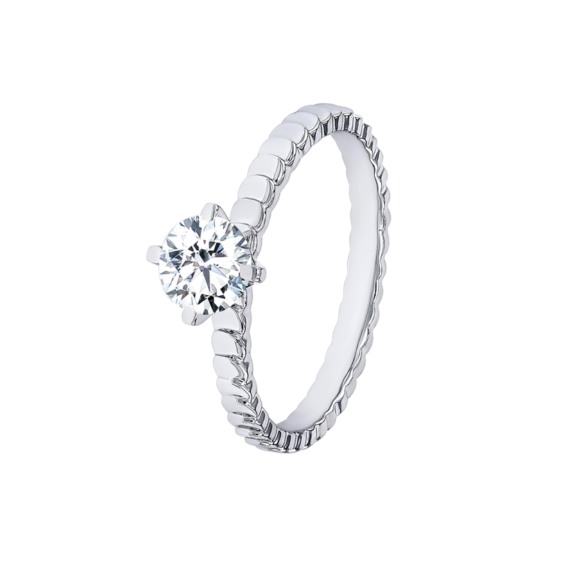 Signature Design 0 4 Carat Round Brilliant Diamond Engagment Ring Discs Band