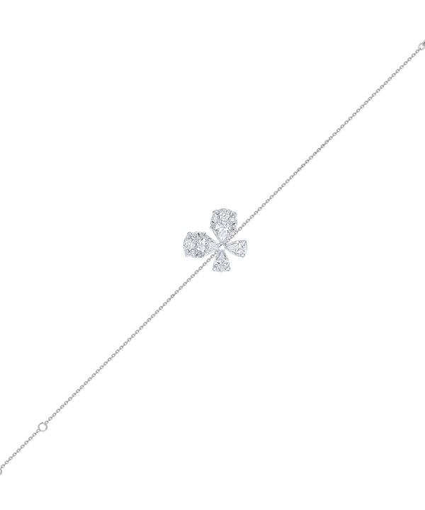 Flora Diamond Bracelet In 18k White Gold