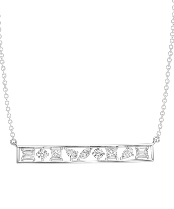 Aerial Diamond Necklace in 18K White Gold