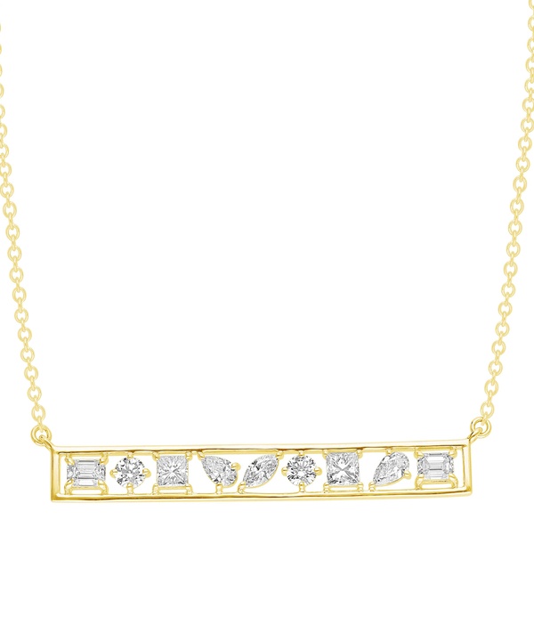 Aerial Diamond Necklace in 18K Yellow Gold